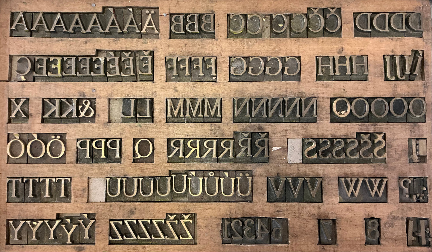 14mm / 0.551” Capital Hot stamping brass letterpress letters View