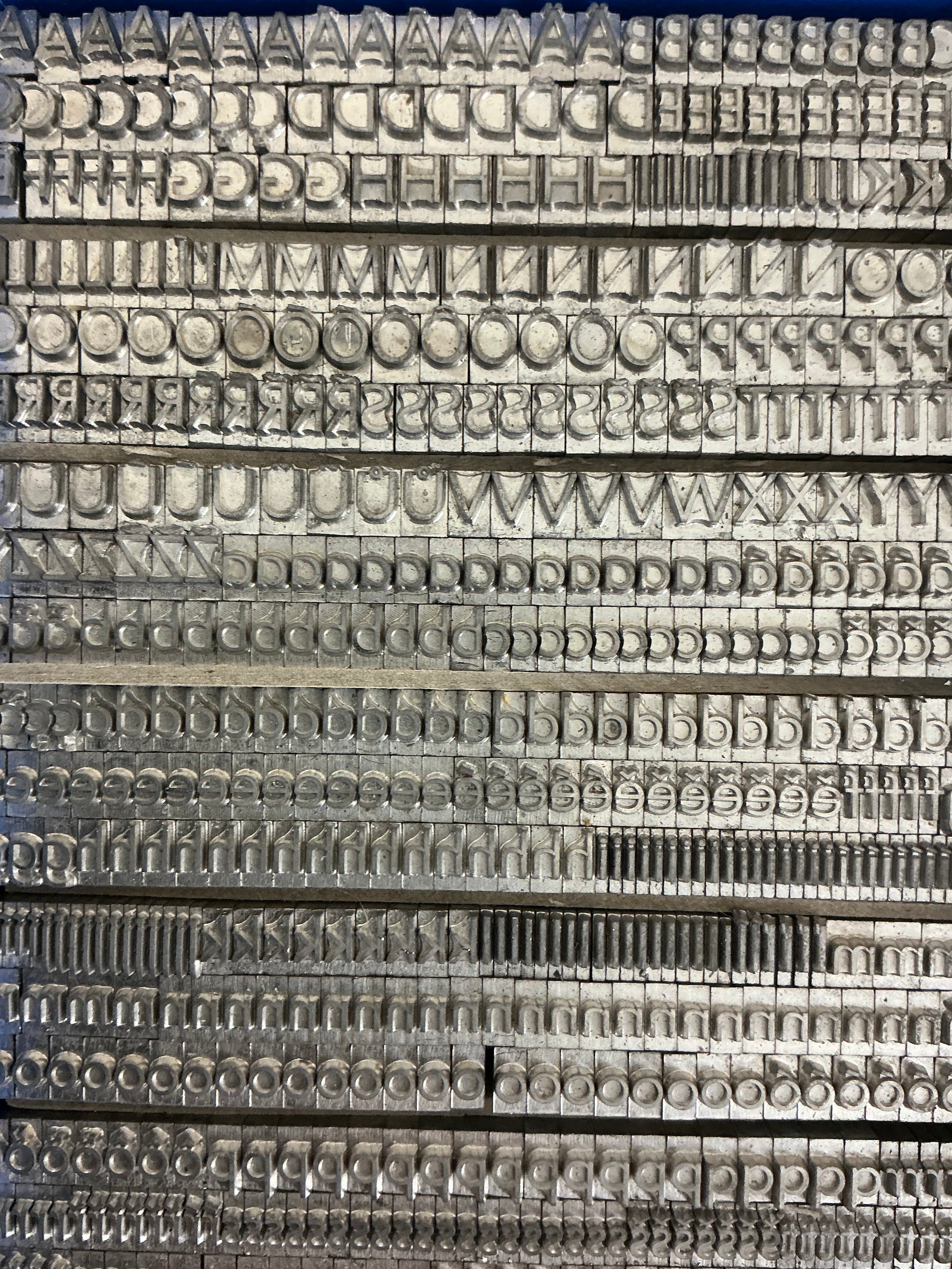 20pt Lettertype Letterpress set Grotesque by Marso