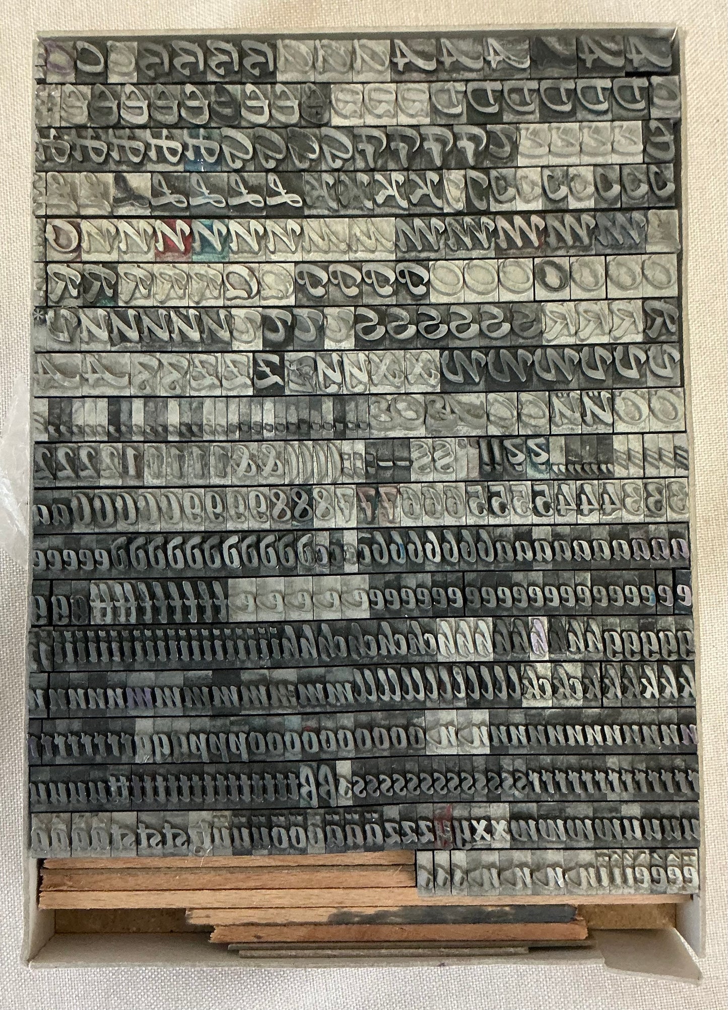 28pt Impuls Lettertype Letterpress Printing heavy set top view