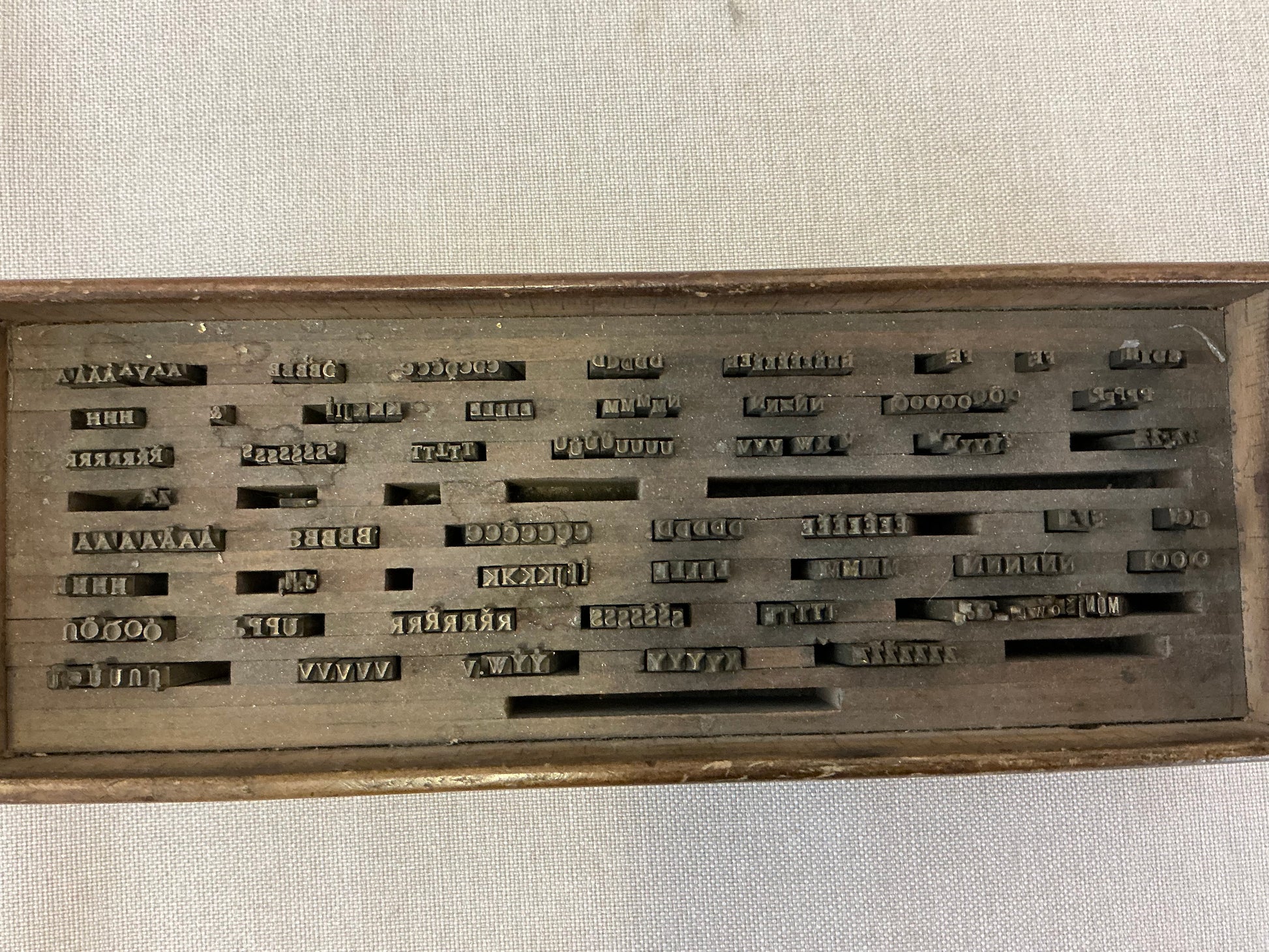 2 in 1 Rare Hot stamping brass letterpress mini letters 2.4mm and 3.0mm top view