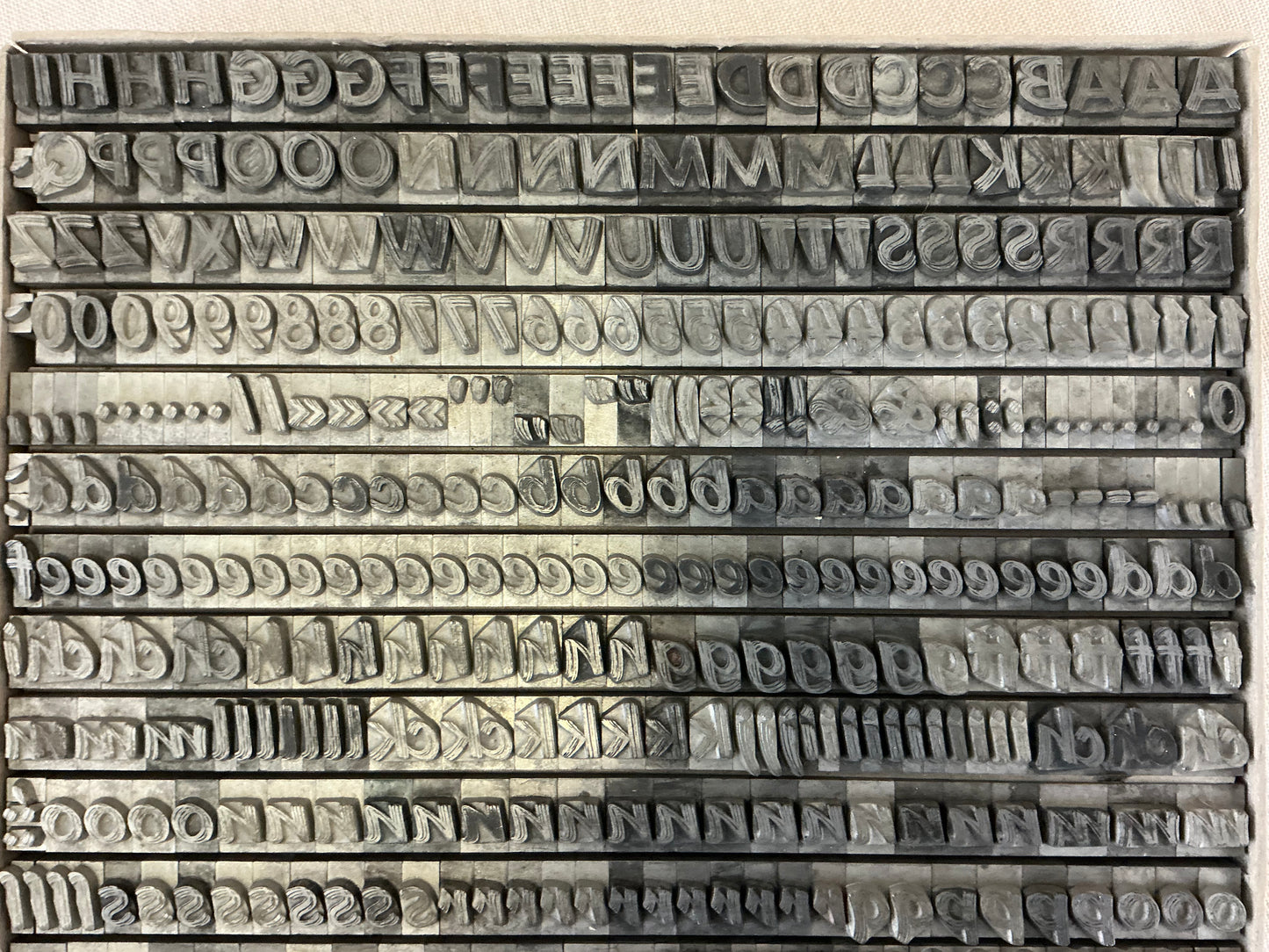 36pt Stop Lettertype Letterpress Printing heavy set details