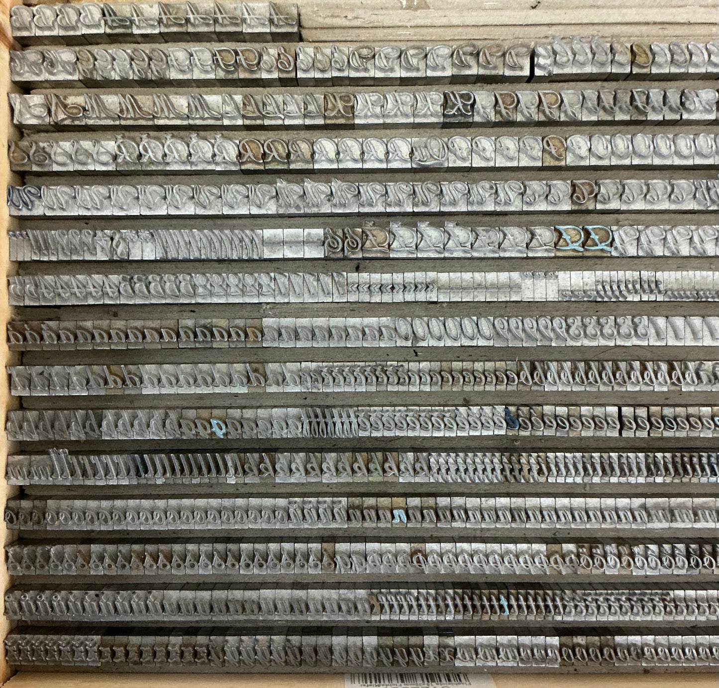6mm / 0.236” Lettertype set Artist Handwriting Wedding total view