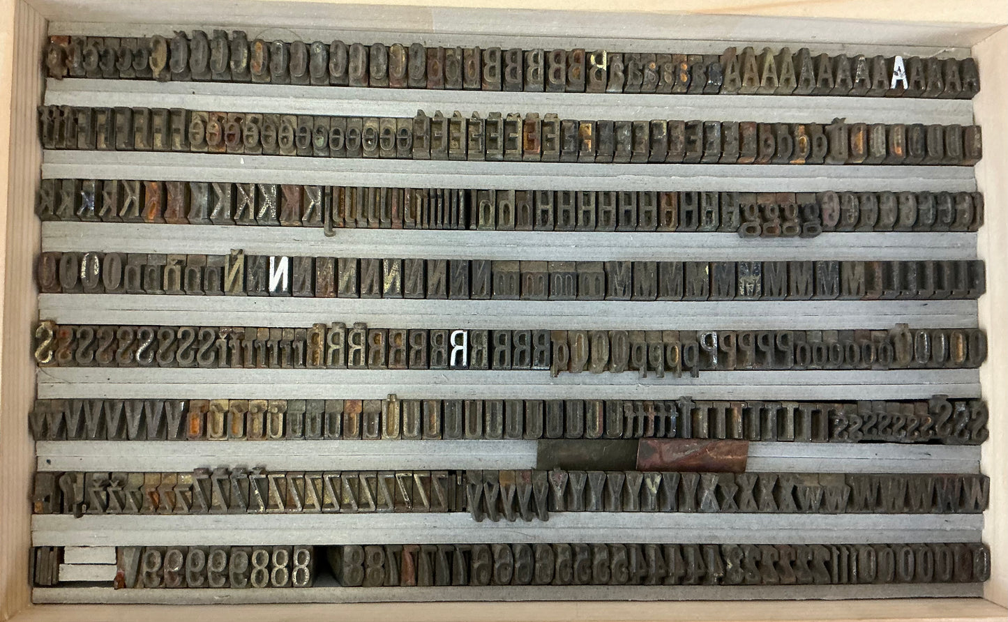 7.5mm / 0.295” Hot stamping brass letterpress letters