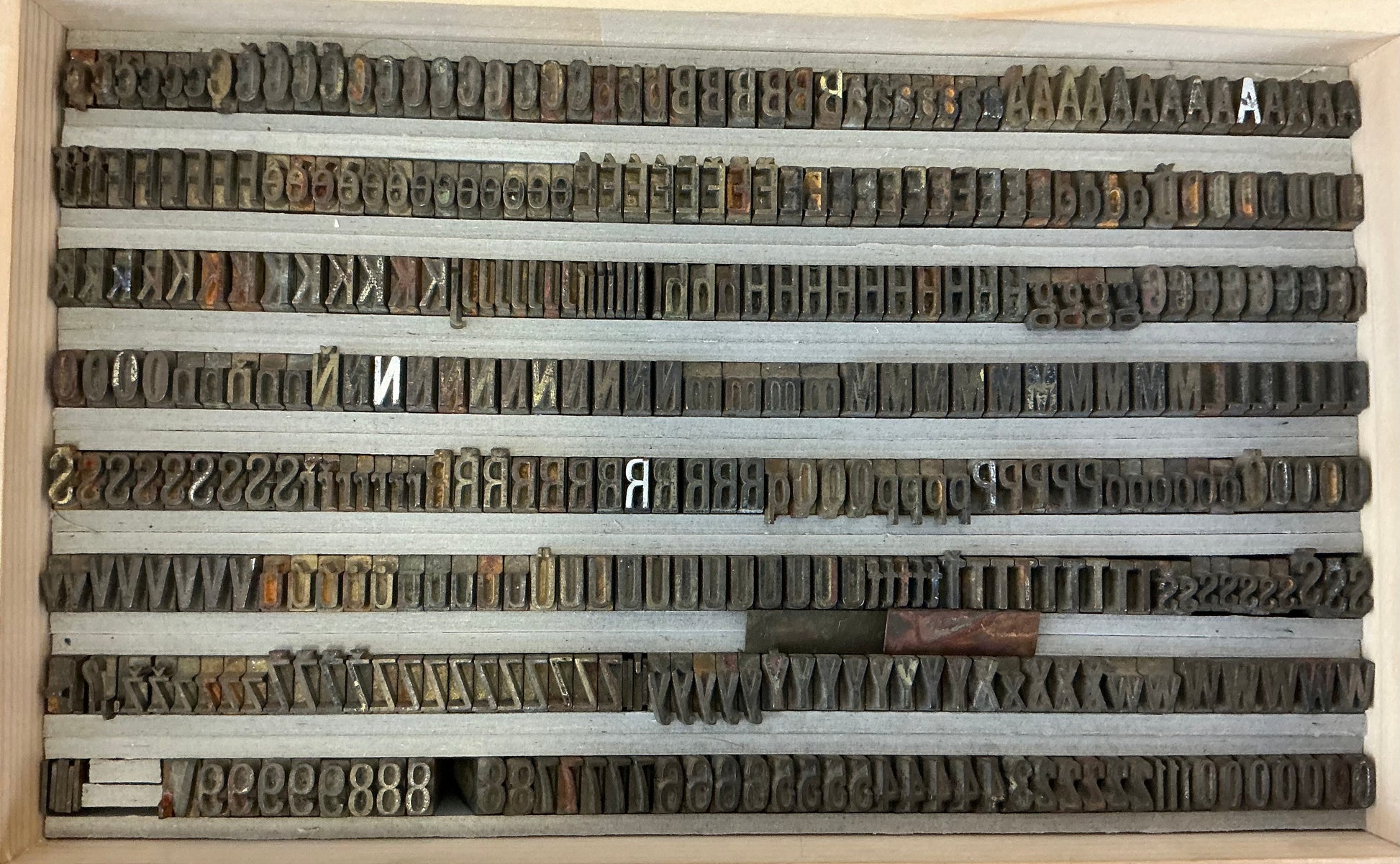 7.5mm / 0.295” Hot stamping brass letterpress letters