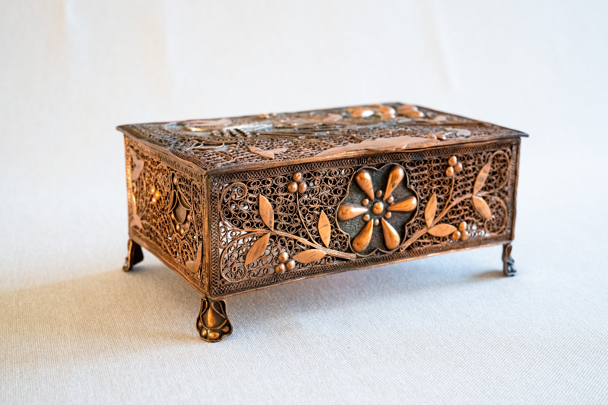 Copper Jewelry Box Case