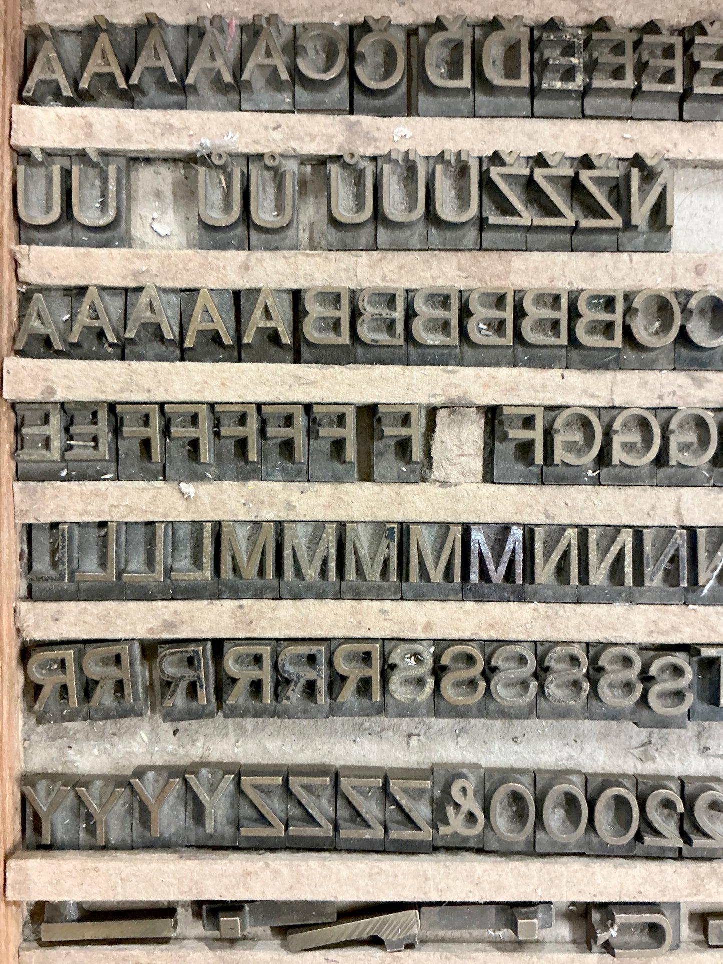 Embossing hot stamping letter type height capitals