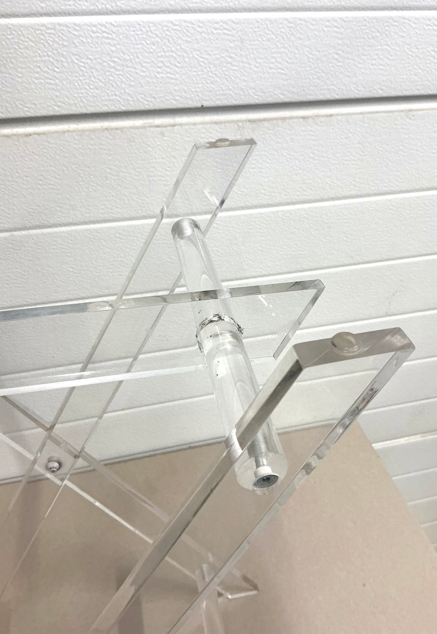 Folding Side Table in Acrylic Glass by Inge Schneider Stand