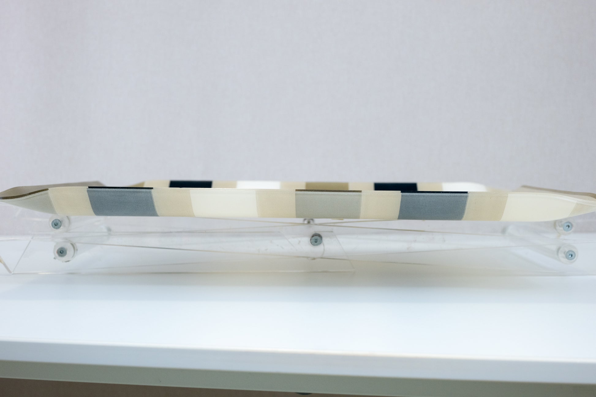 Folding Side Table in Acrylic Glass by Inge Schneider Side view