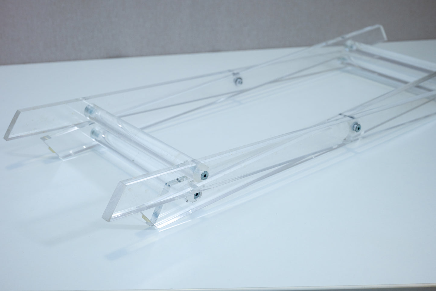 Folding Side Table in Acrylic Glass by Inge Schneider Acrylic Stand