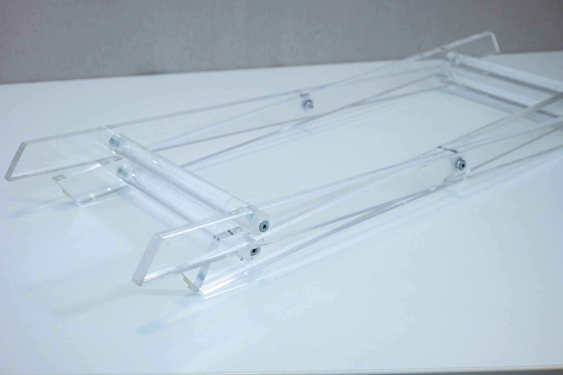 Folding Side Table in Acrylic Glass by Inge Schneider Acrylic Stand