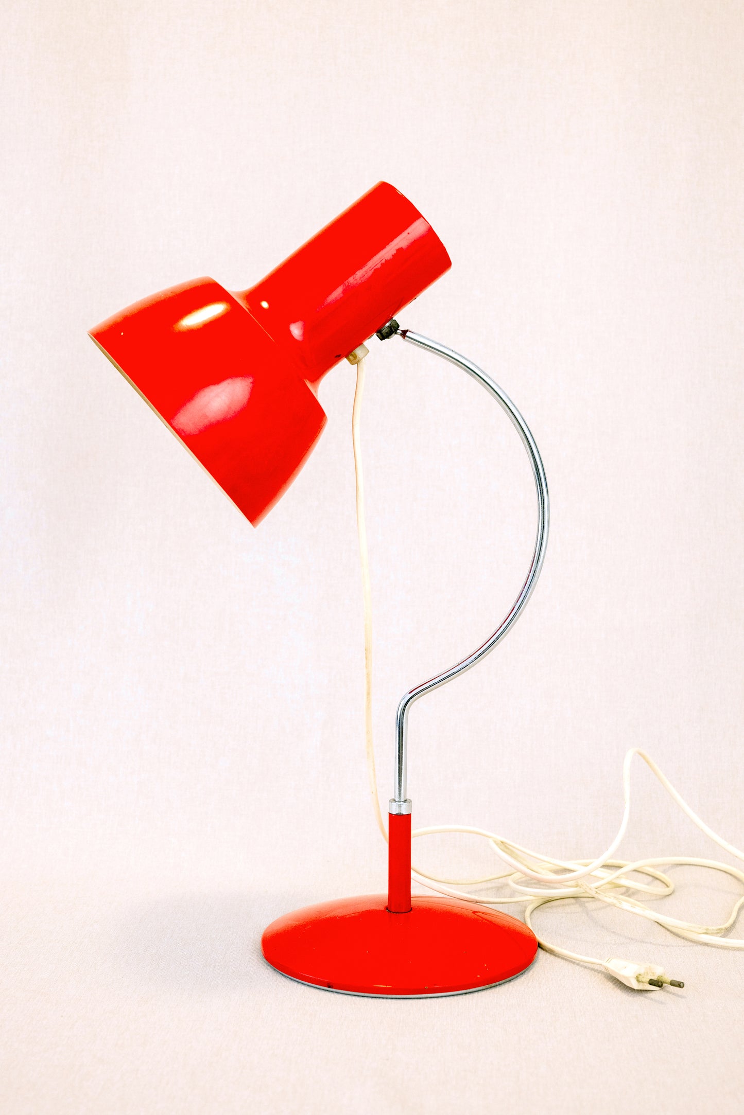 Red Mid-Century Desk Lamp by Josef Hurka for Napako 1960s