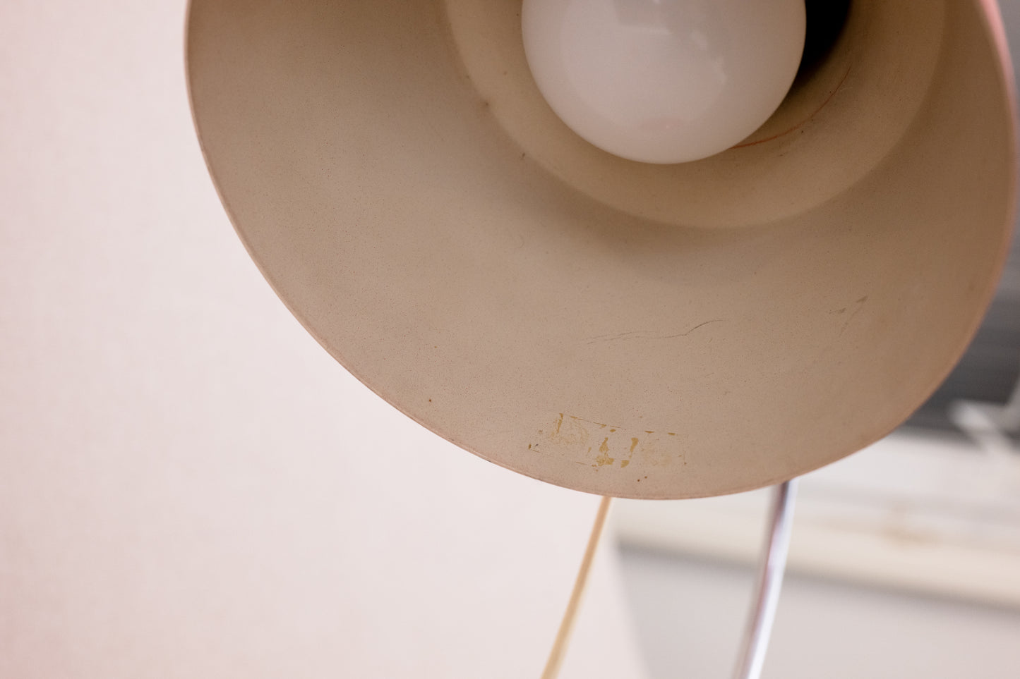 Mid-century red desk lamp by Josef Hurka for Napako 1960s Inner scratch on shade