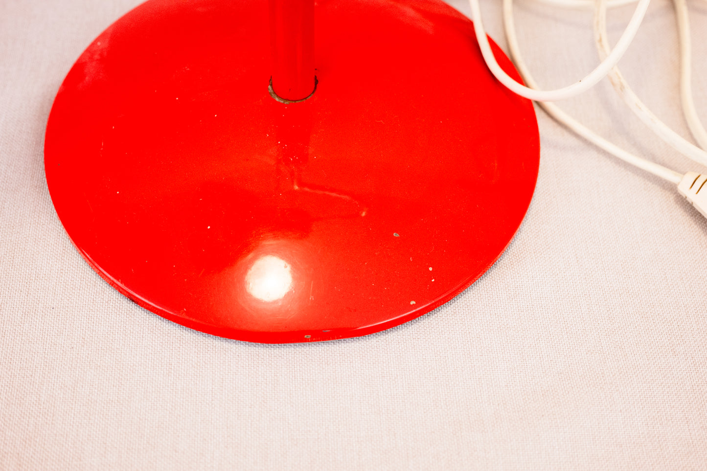 Mid-century red desk lamp by Josef Hurka for Napako 1960s Stand damages