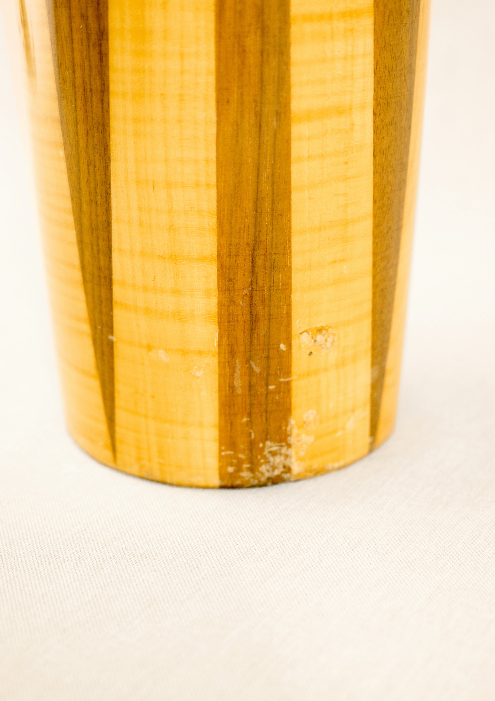 Multi color wood Tall vintage wood vase stand mid century