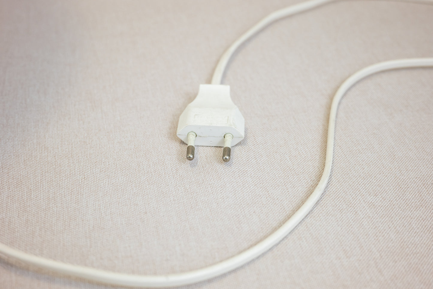 Table lamp with white hexagonal ceramic base and green shade European electricity  plug