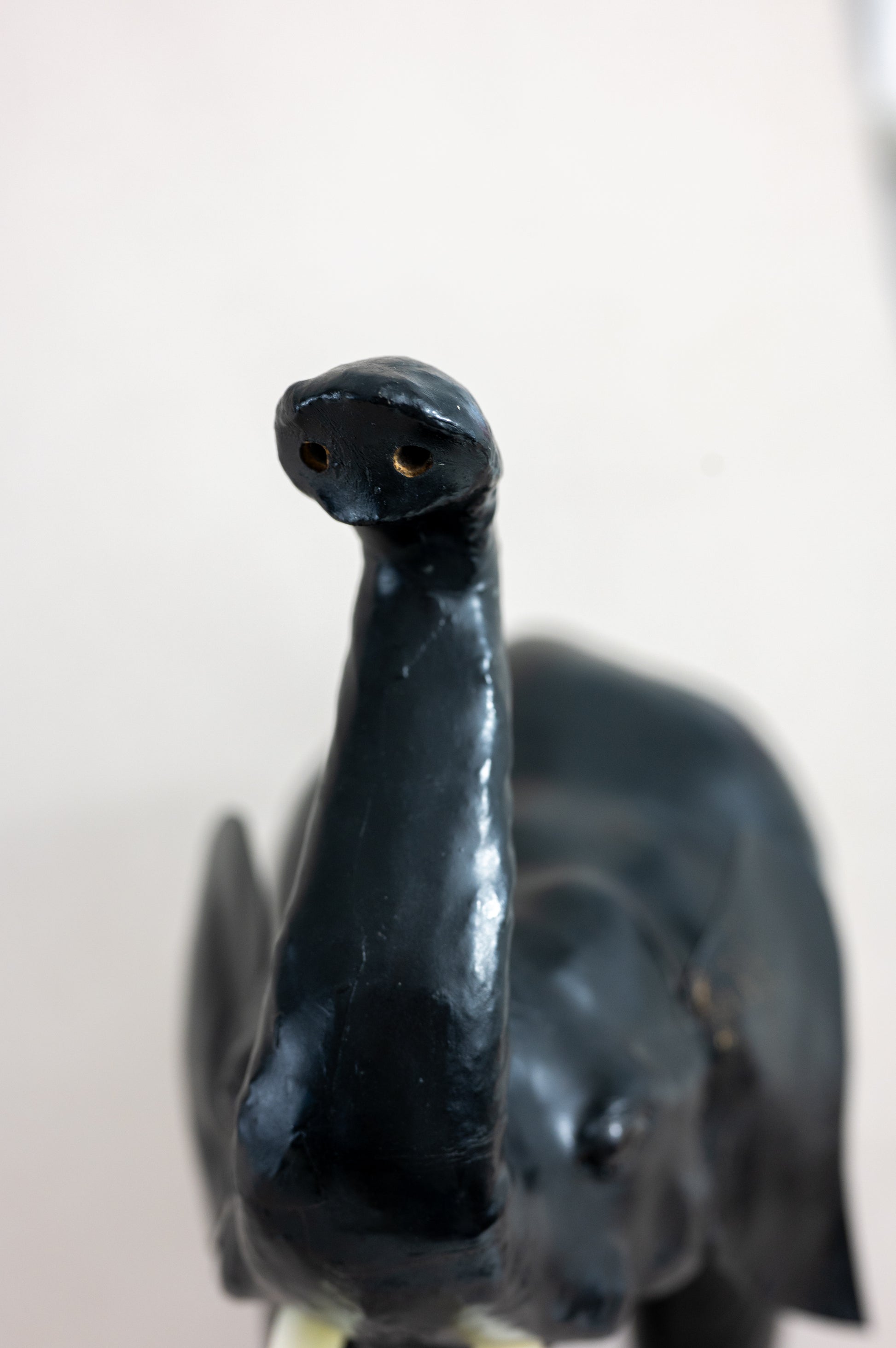 Vintage mid century medium sized Liberty style fireside elephant leather wrapped