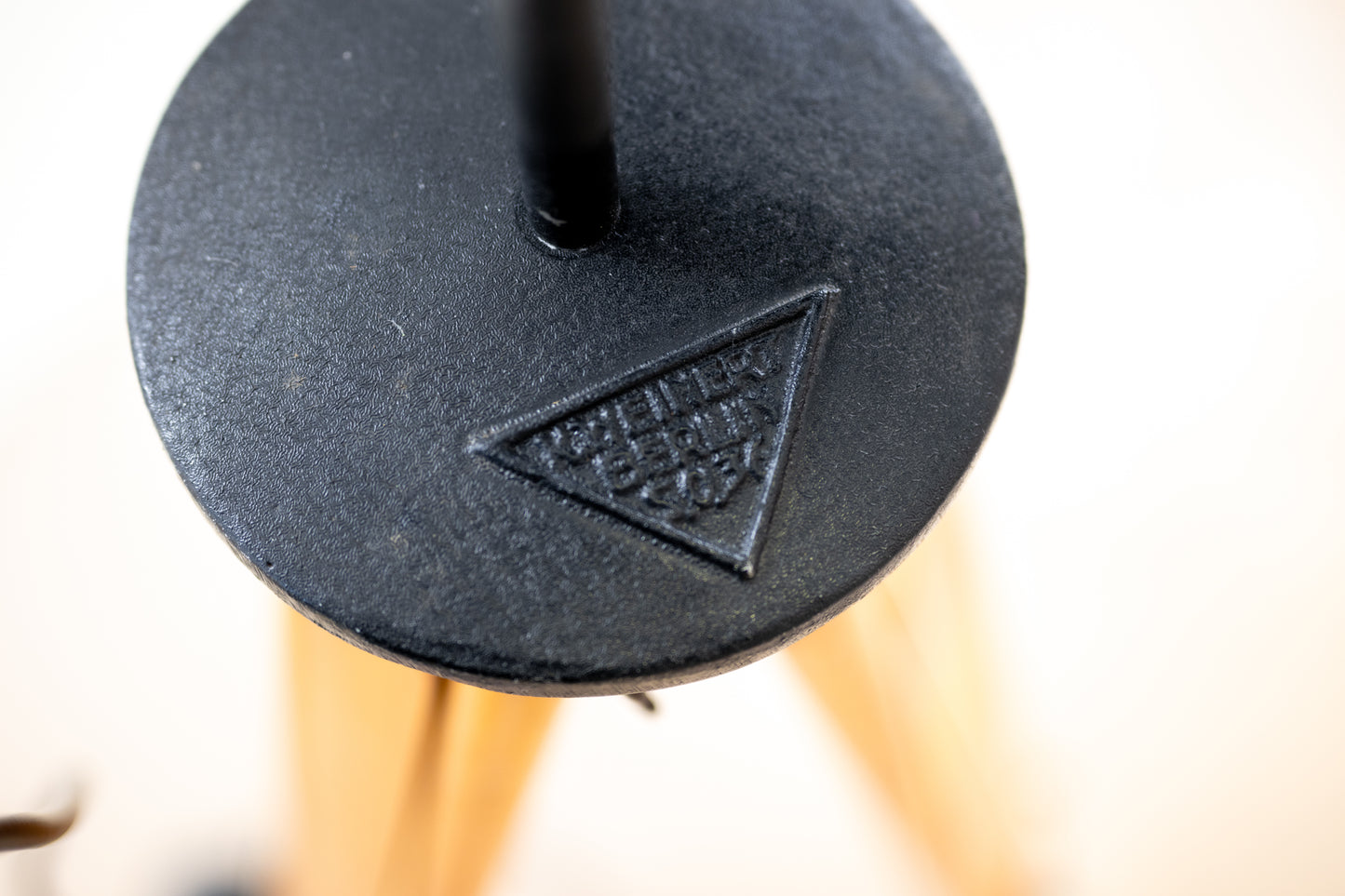 Vintage wooden tripod with stand of lamp K. Weinert Berlin S0.36