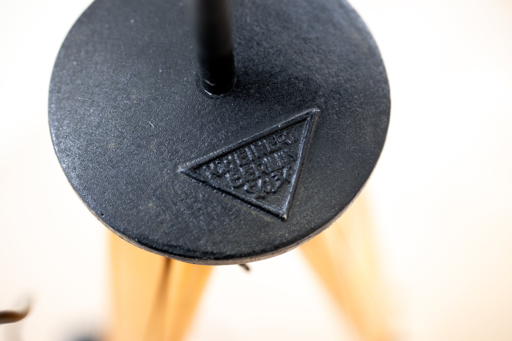 Vintage wooden tripod with stand of lamp K. Weinert Berlin S0.36