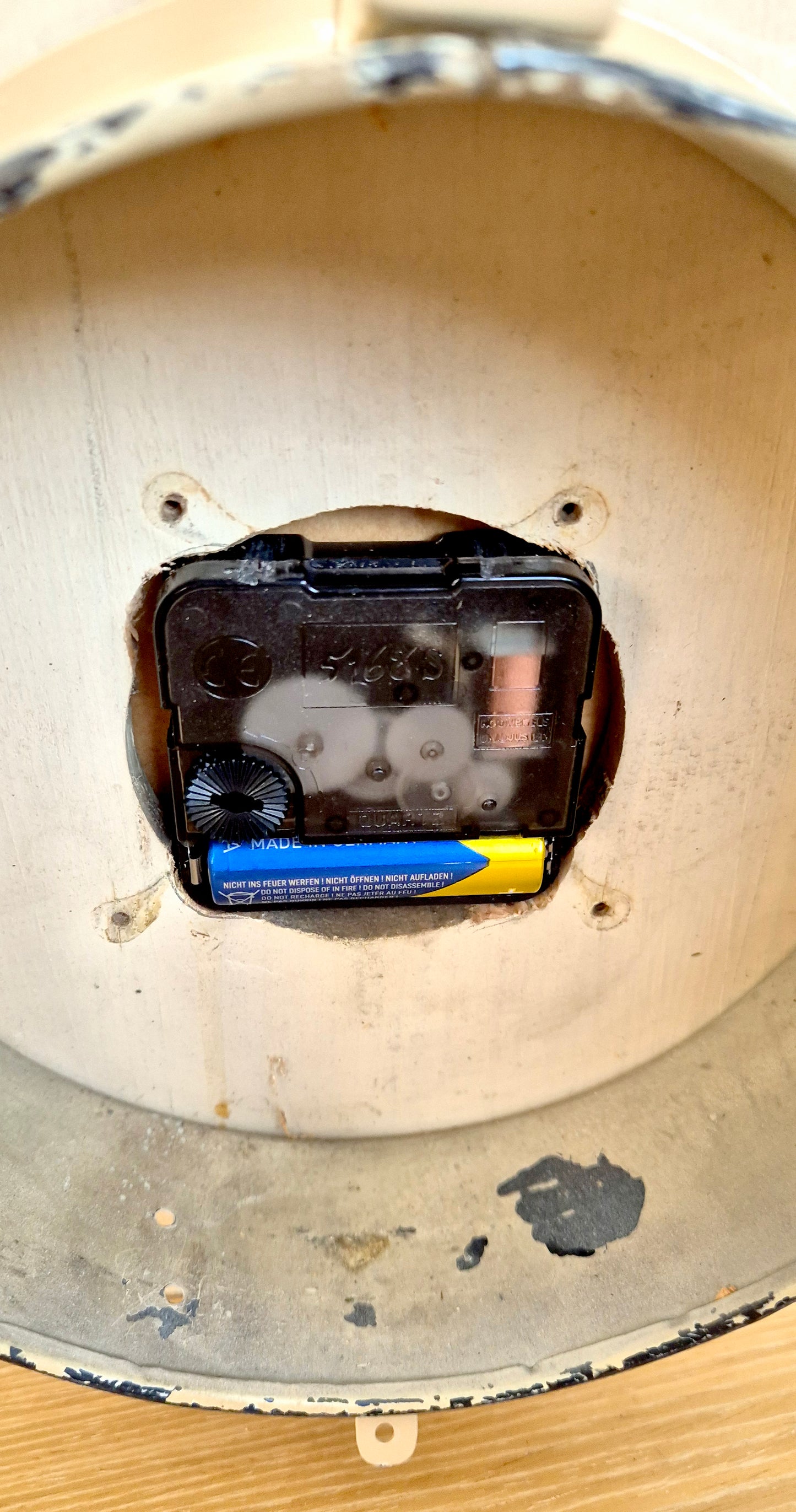 Wall Clock Kienzle Art Deco Bauhaus German Battery mechanismus