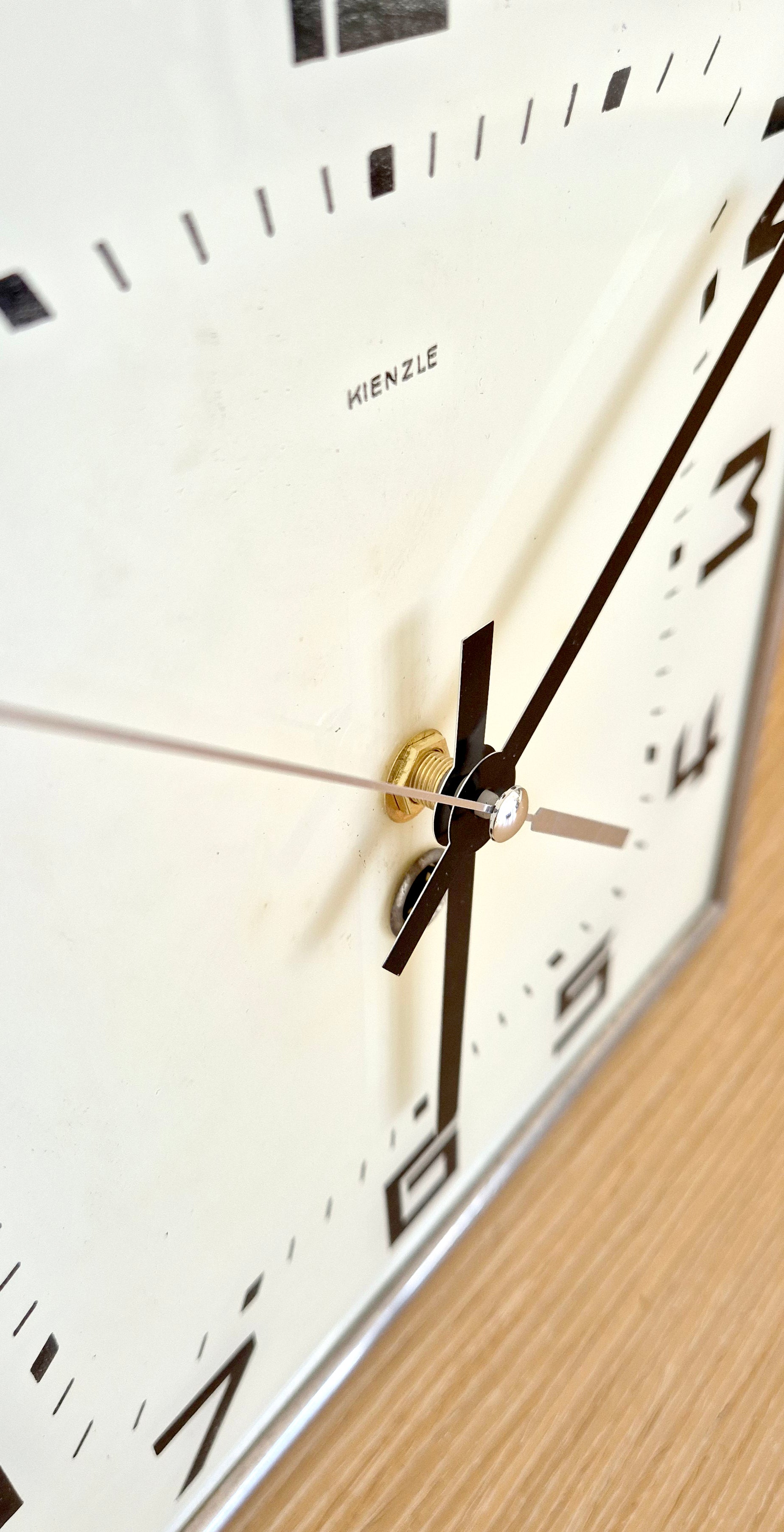 Wall Clock Kienzle Art Deco Bauhaus German Side view detail