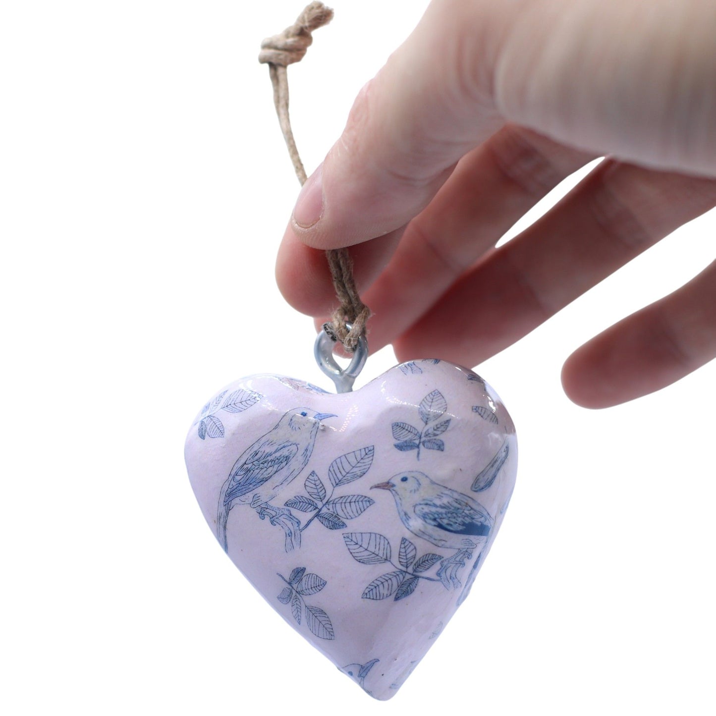 Large Decor Wood Hearts - Blue Bird