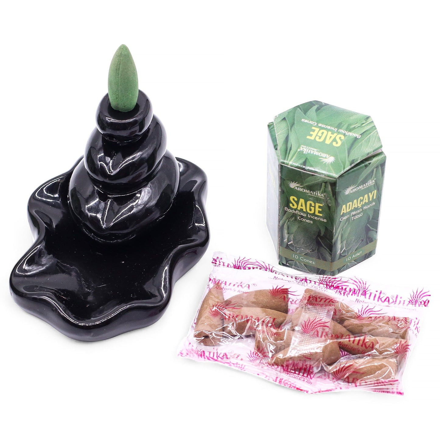 Vonné tyčinky Masala Backflow, balenie 10 kusov - šalvia