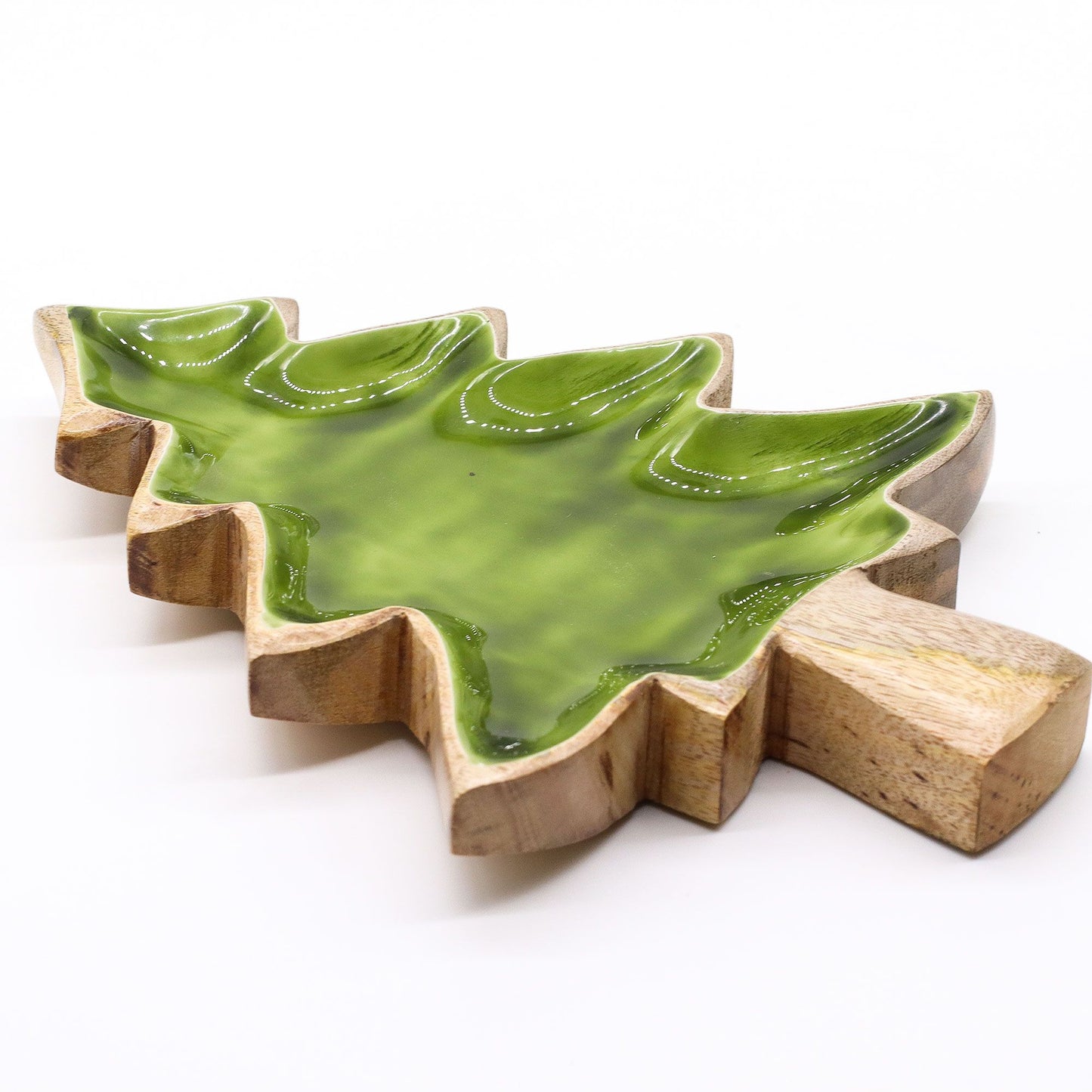 Lost in the Forrest - Enamel Tree Wooden Bowl - 25x19cm