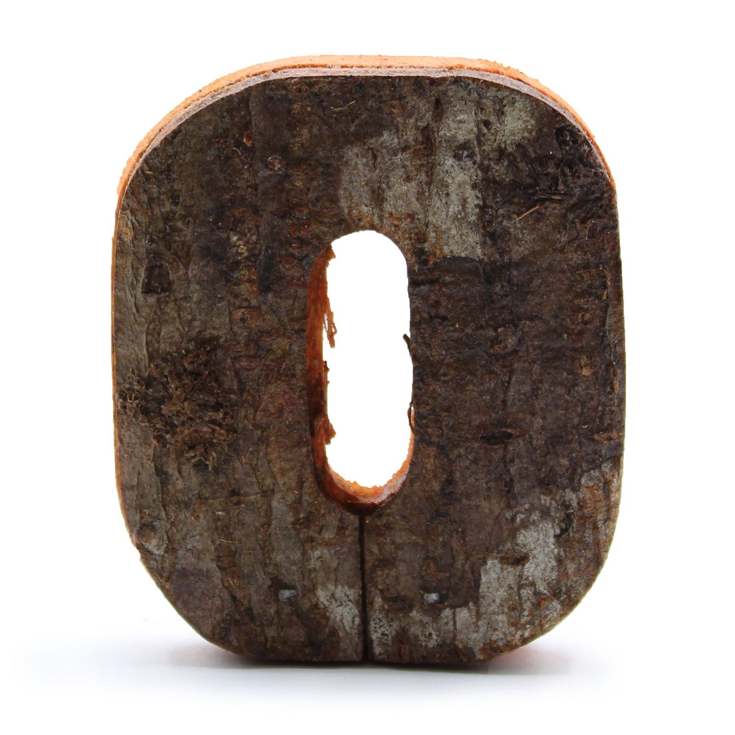 Rustic Bark Number - "0" - 7cm