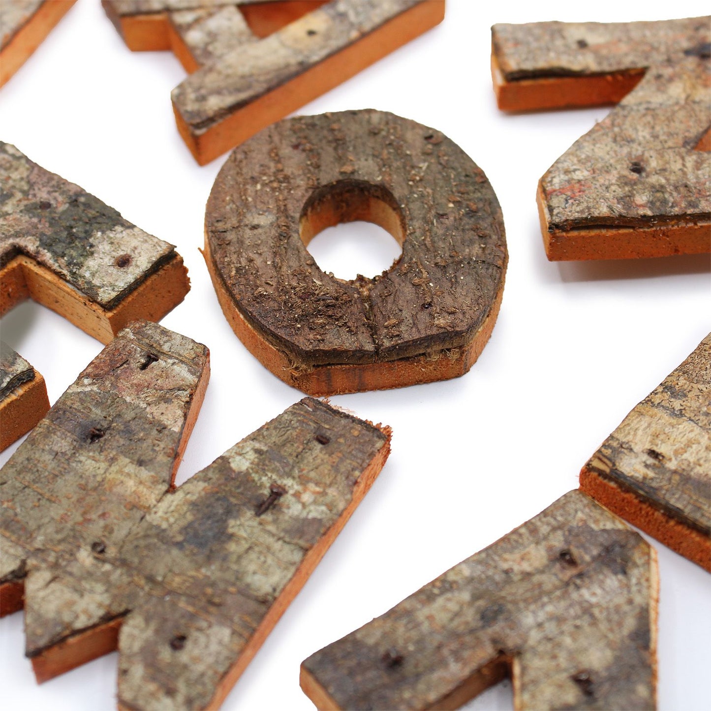 Rustic Bark Letter - "Star Shape" - 7cm
