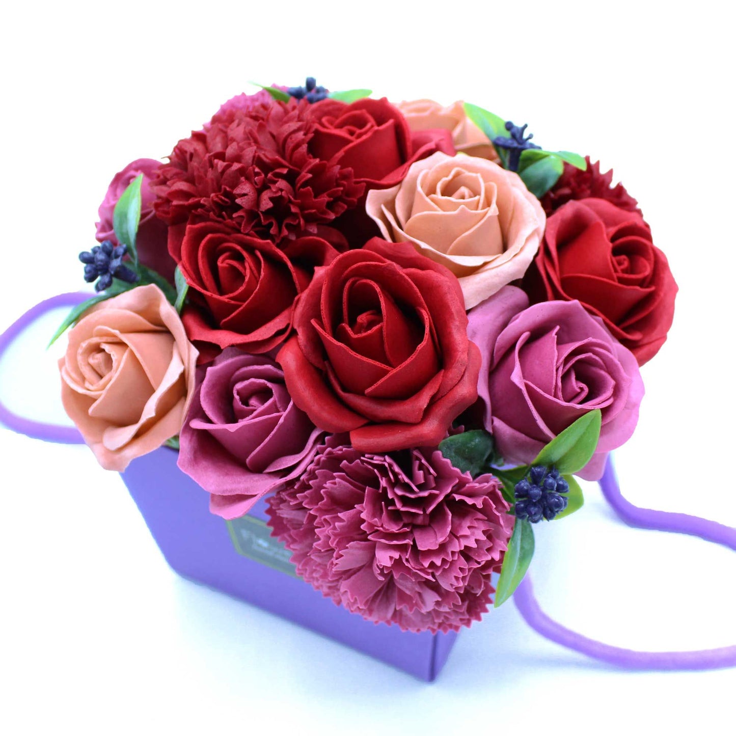 Soap Flower Bouqet - Purple Flower Garden