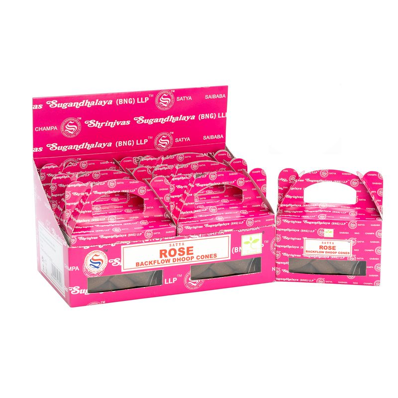 Box of - Satya Rose Backflow Dhoop Cone