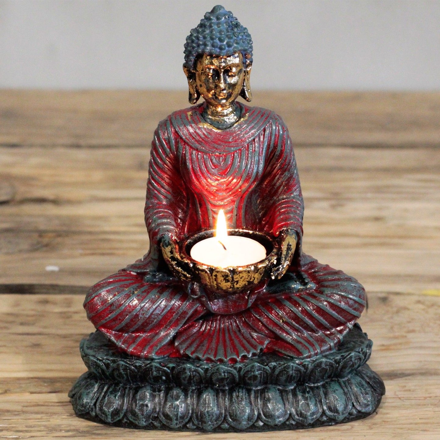 Starožitný svietnik Budha - oddaný