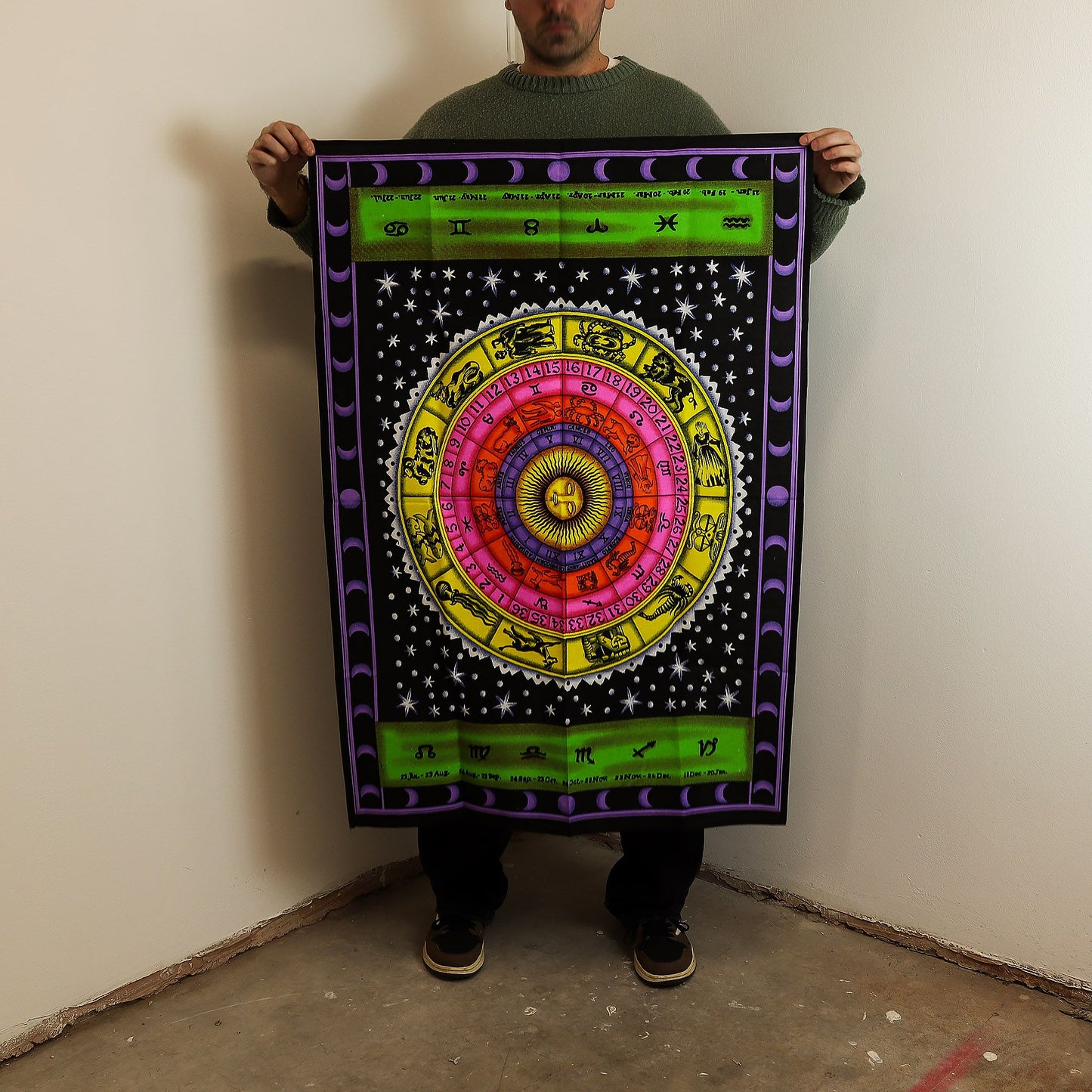 Cotton Wall Art (70x110cm) - Zodiac Colourful