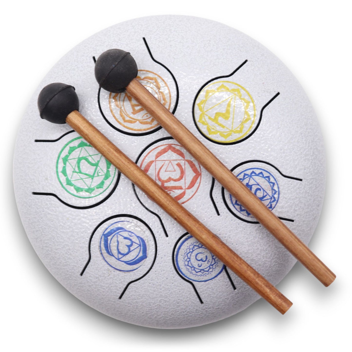 Med Steel Tongue Happy Drums 7 Chakra - 17x13cm