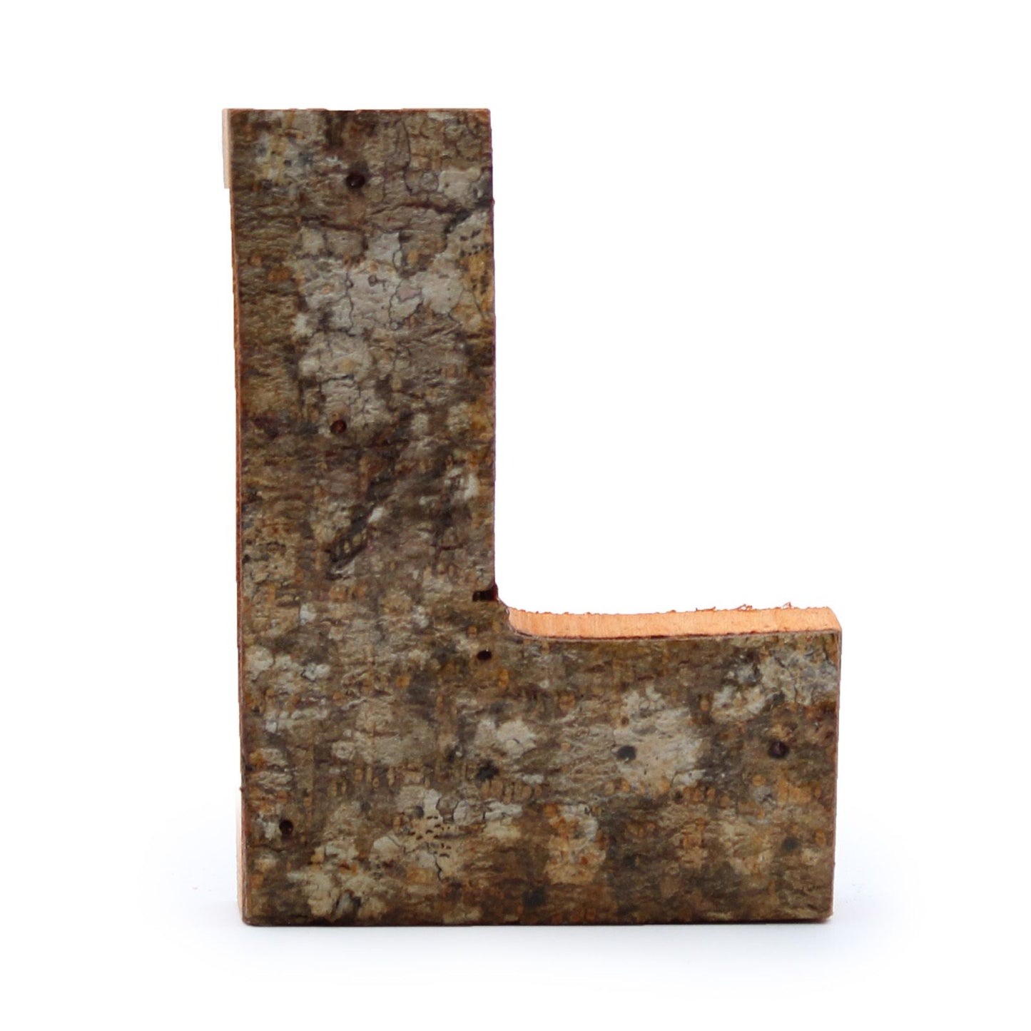 Rustic Bark Letter - "L" - 7cm