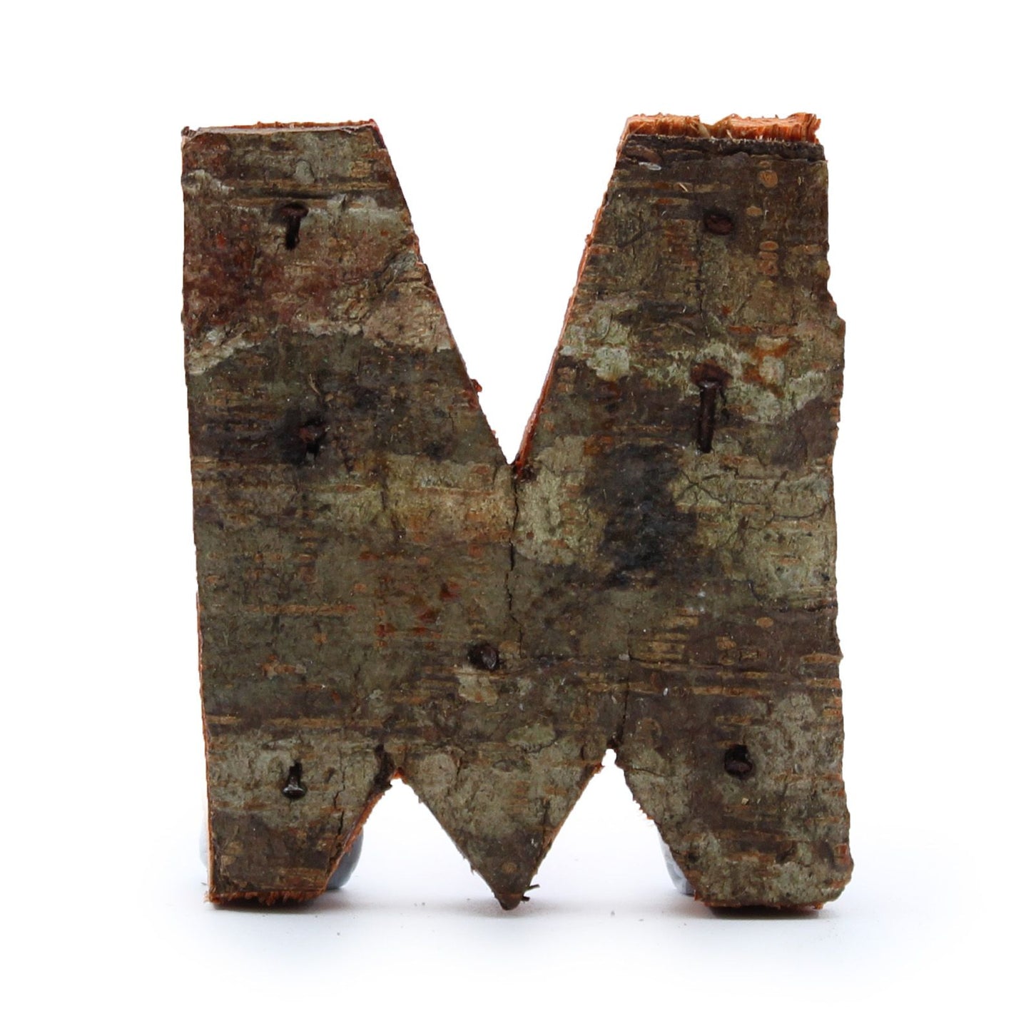 Rustic Bark Letter - "M" - 7cm