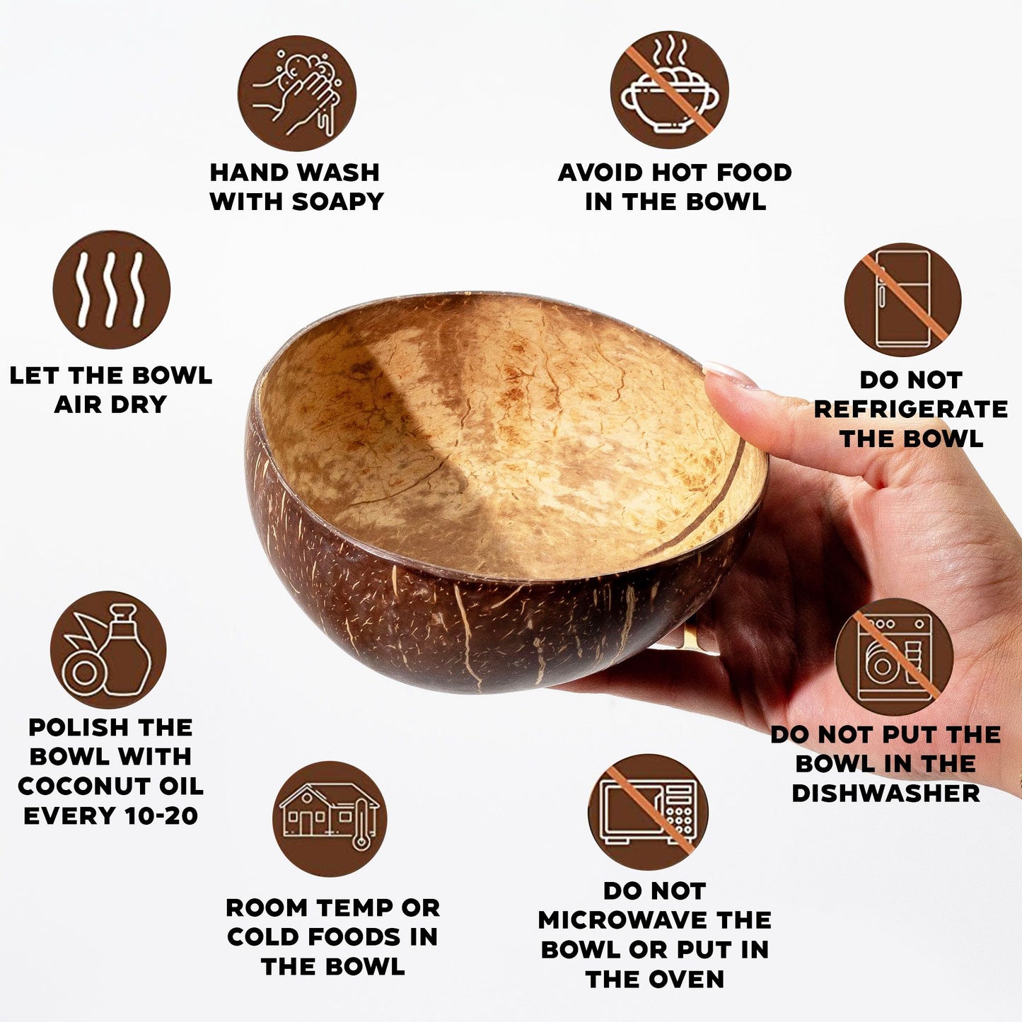 Medium Natural Coconut Bowl