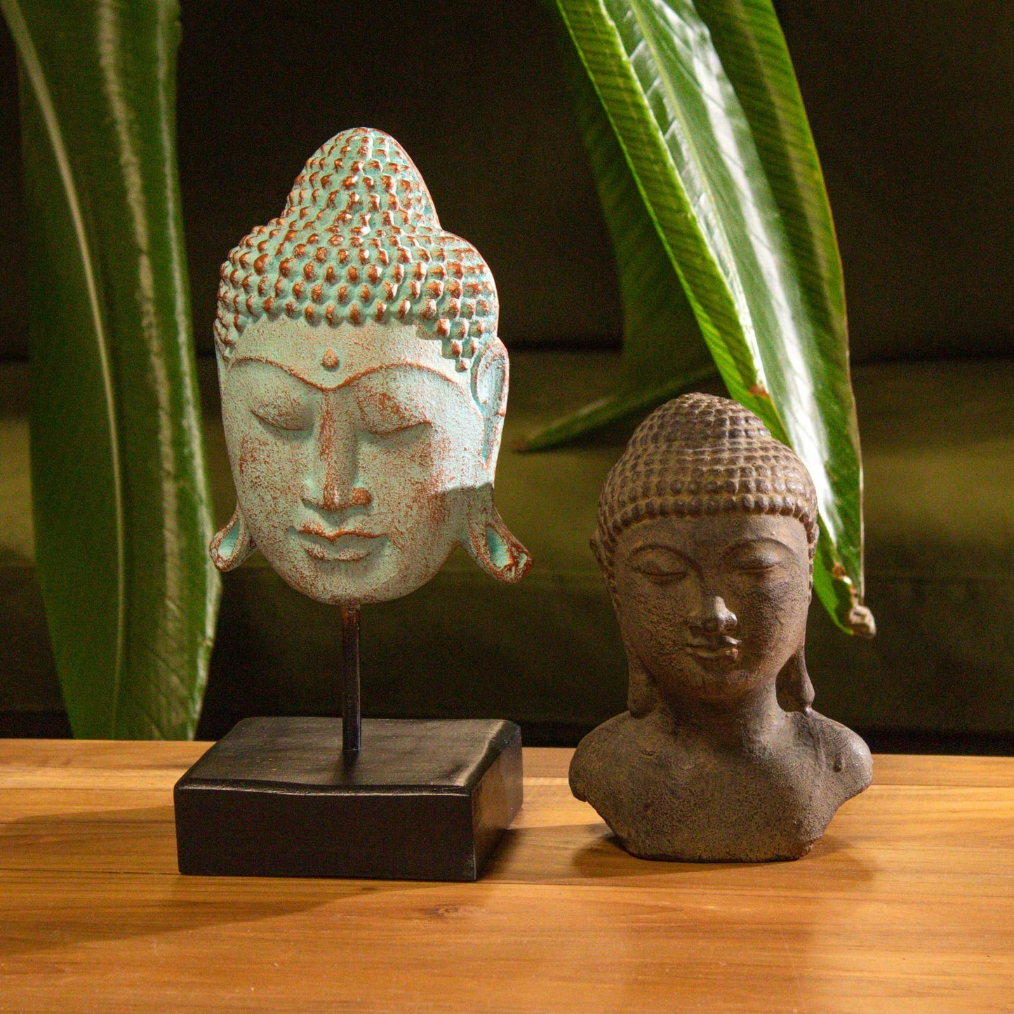 Tranquility Buddha Head - Grey