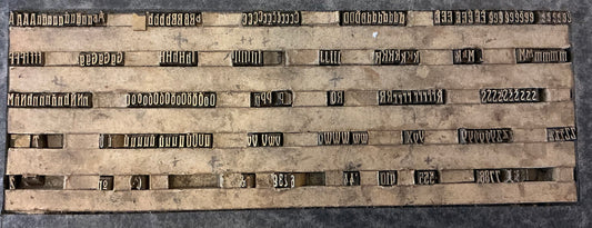 4.2 mm / 0.165” Rare Hot stamping brass letterpress letters
