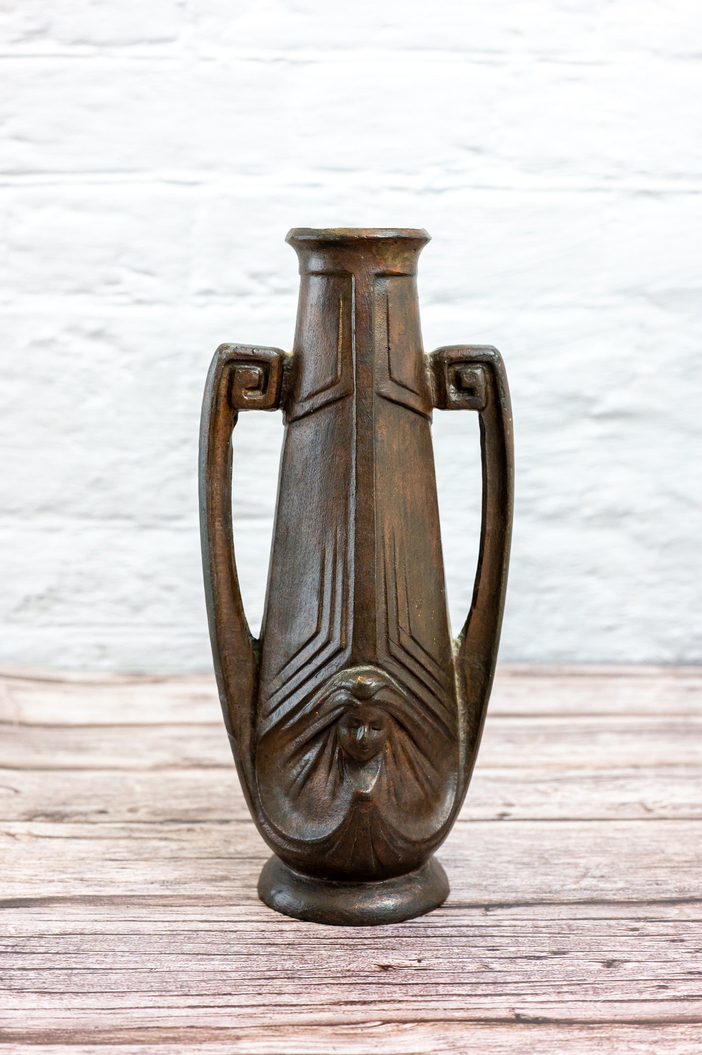 Art Nouveau Jugendstil Vase With Two Faces