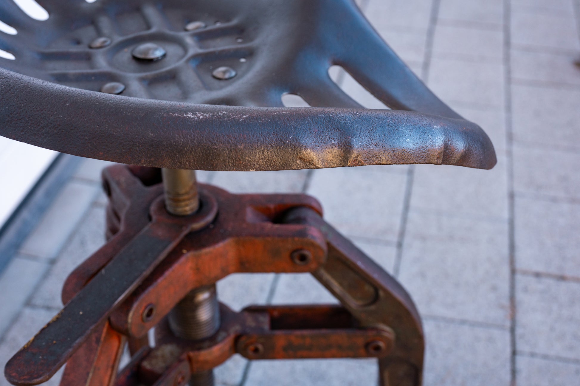 Industrial tractor stool