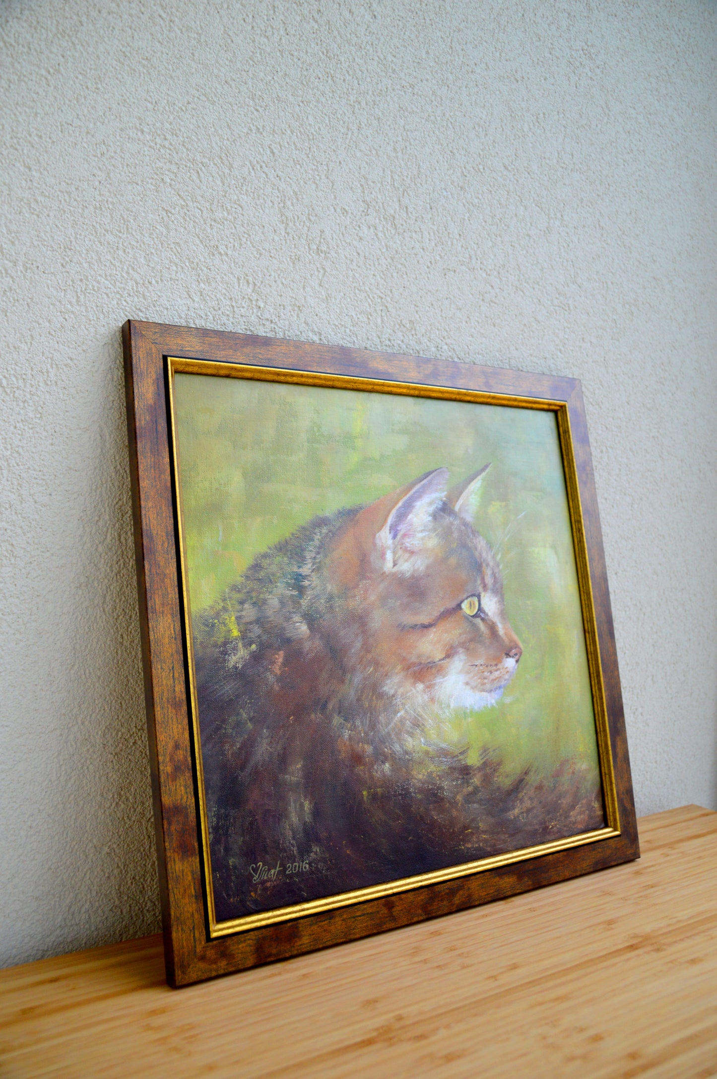 Original Oil Cat painting wall art victoriana3