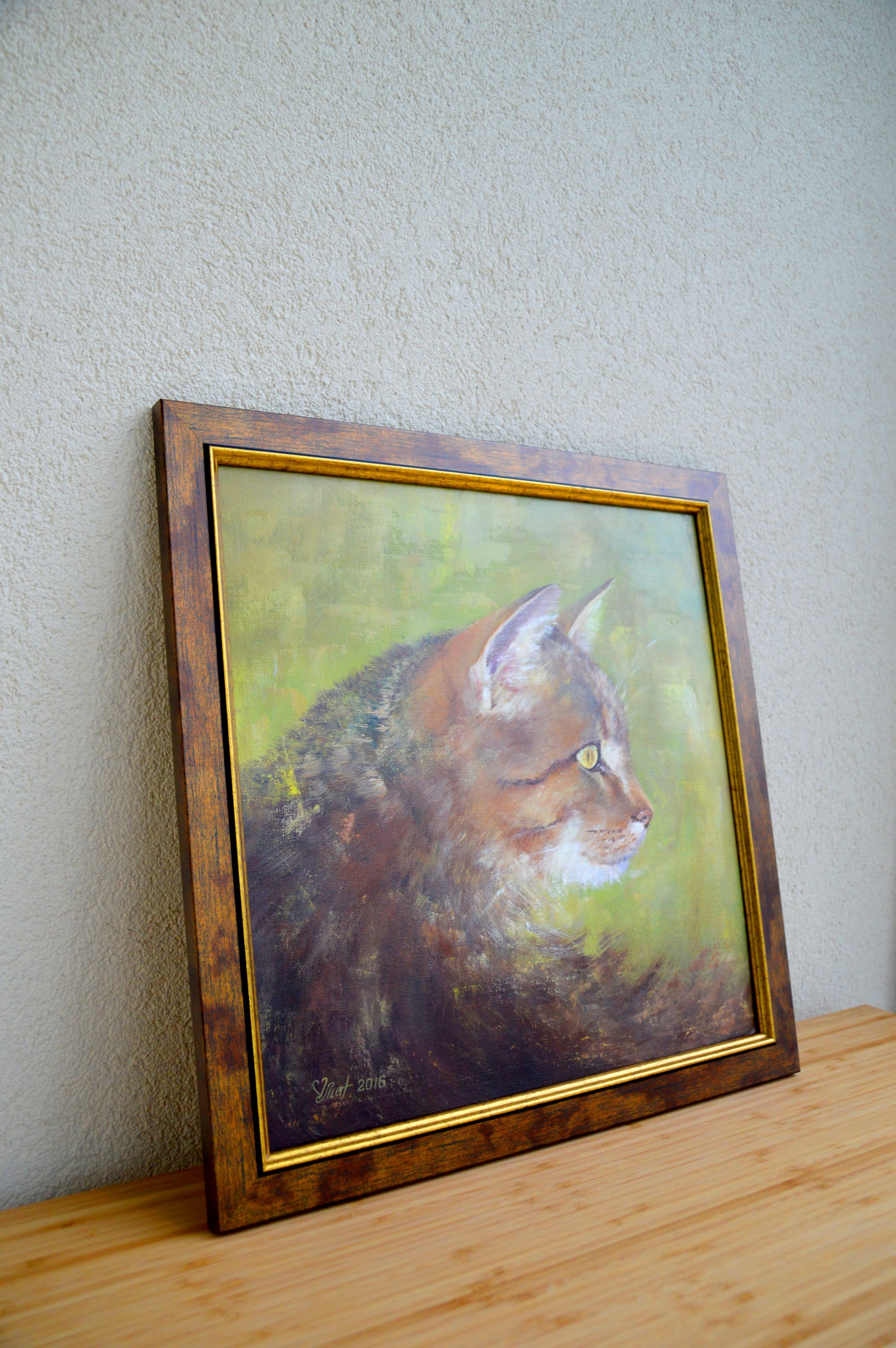 Original Oil Cat painting wall art victoriana3