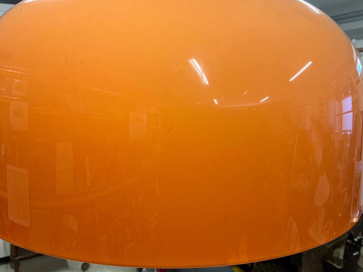 Pendant Meblo Lamp Light Designed by Harvey Guzzini Brown Orange Detail View