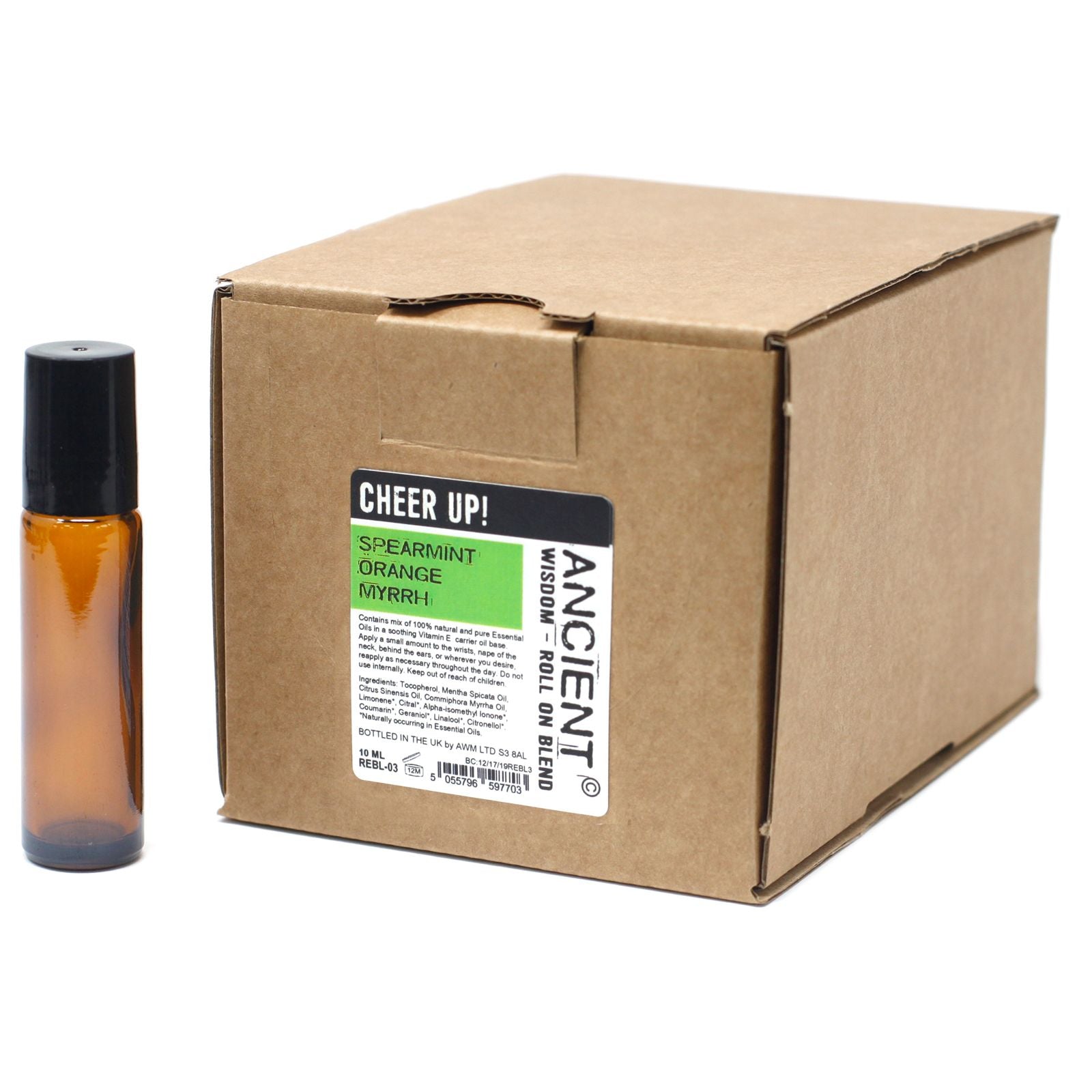30x Roll On Essential Oil Blend - Cheer Up - UNLABELLED