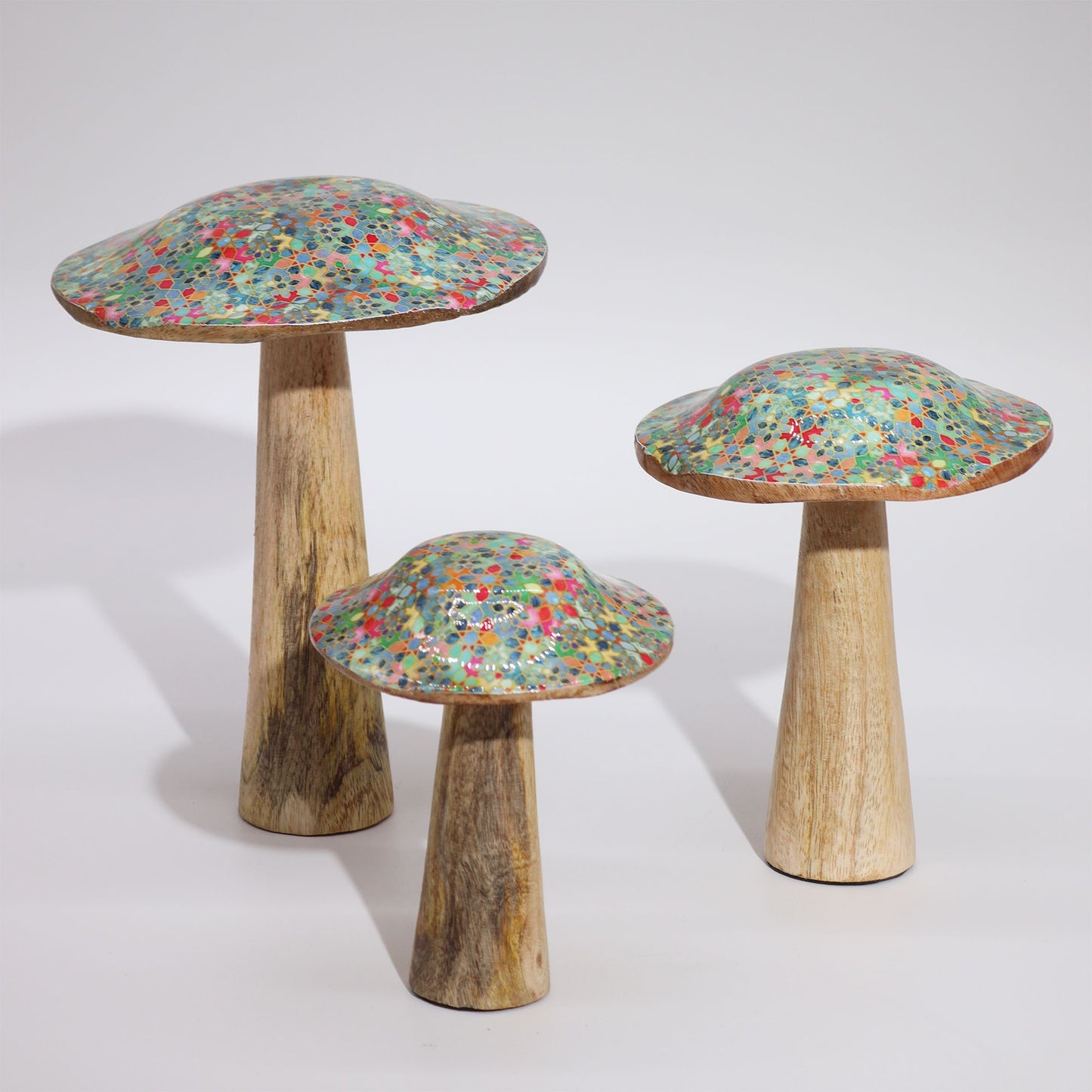 Med Mushroom -  15cm - Mediterranean Tile Pattern