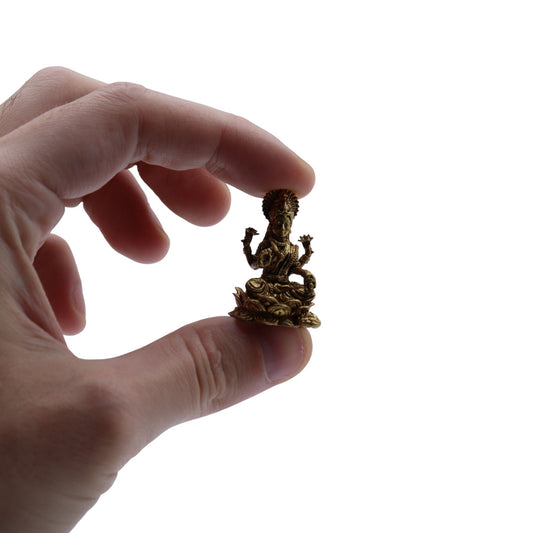 Brass Miniature Gods - Buddha (17gms)  - 34mm