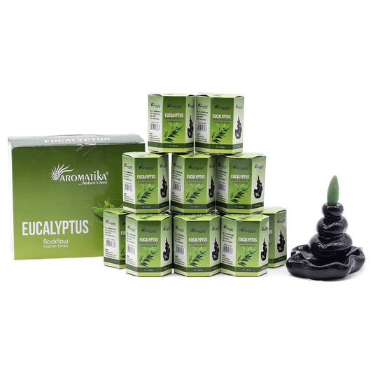 Vonné tyčinky Masala Backflow, balenie 10 kusov - eukalyptus