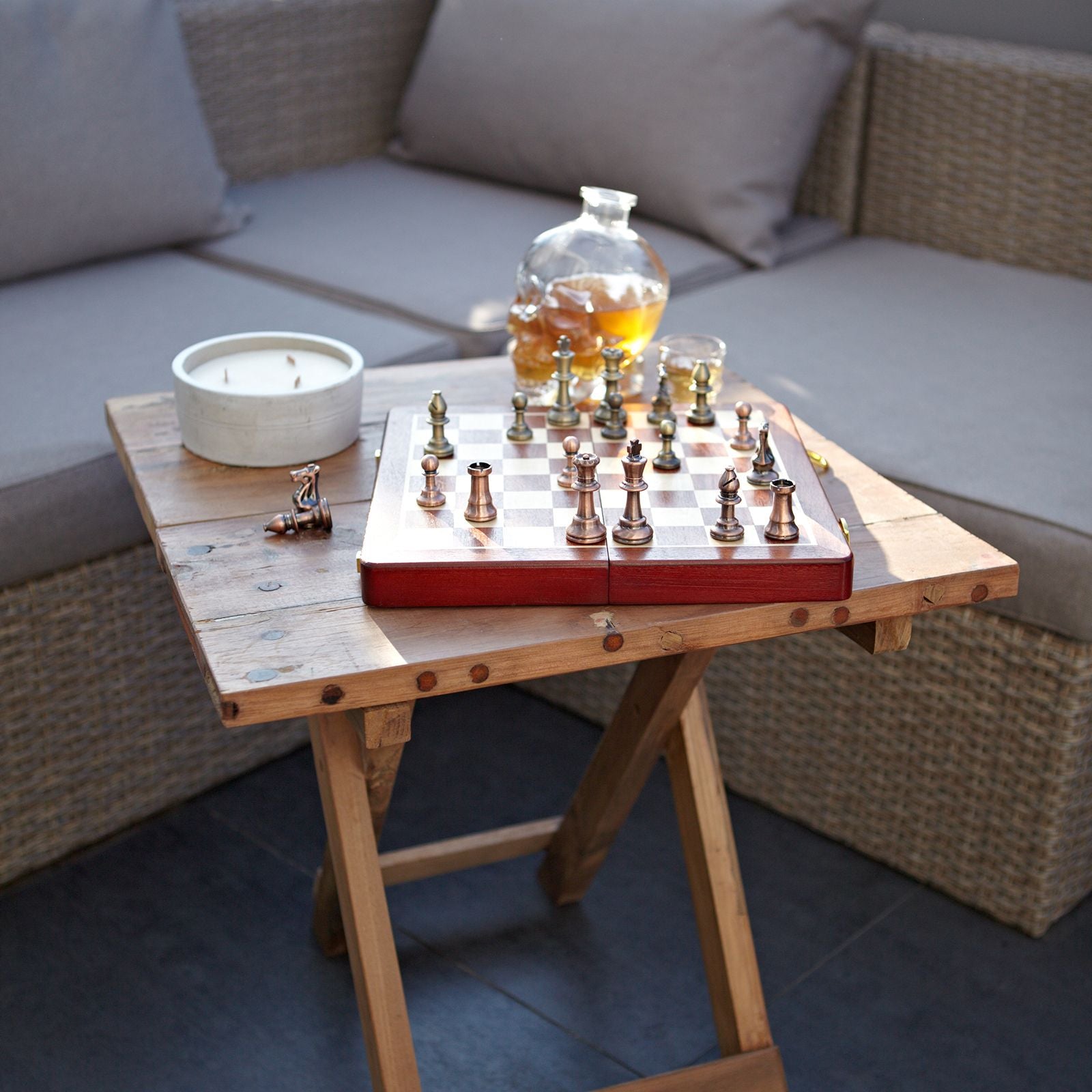 Square Folding Coffee Table - 50x50cm