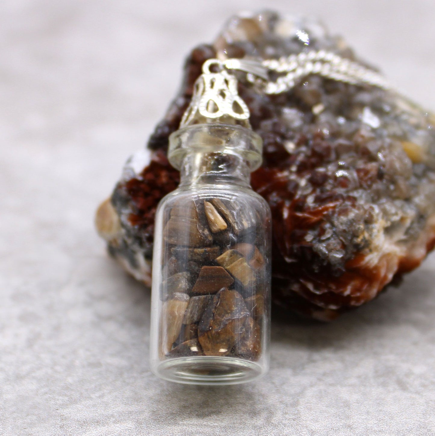 Bottled Gemstones Necklace - Amethyst